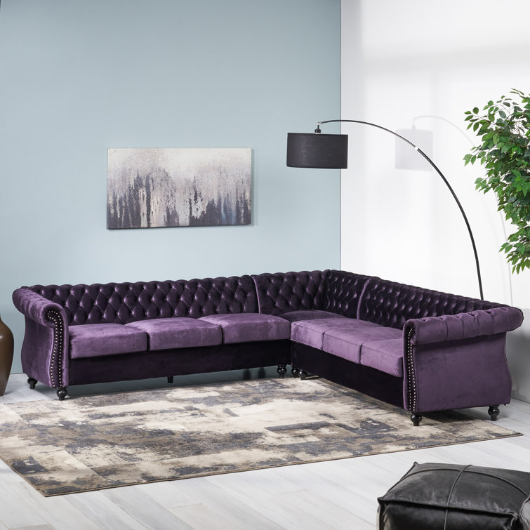 Wayfair purple sectional discount